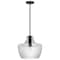 Nuvo Destin 1-Light E26 Pendant, E26, Black And Silver Accent, Clear Ribbed 60/7705 - alternate 1